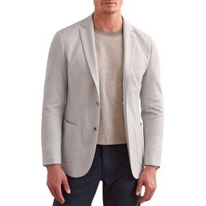 Maurizio Baldassari Mens Wool Silk Soft Jersey Jacket 46R Grey IT 56 - NWT $1595